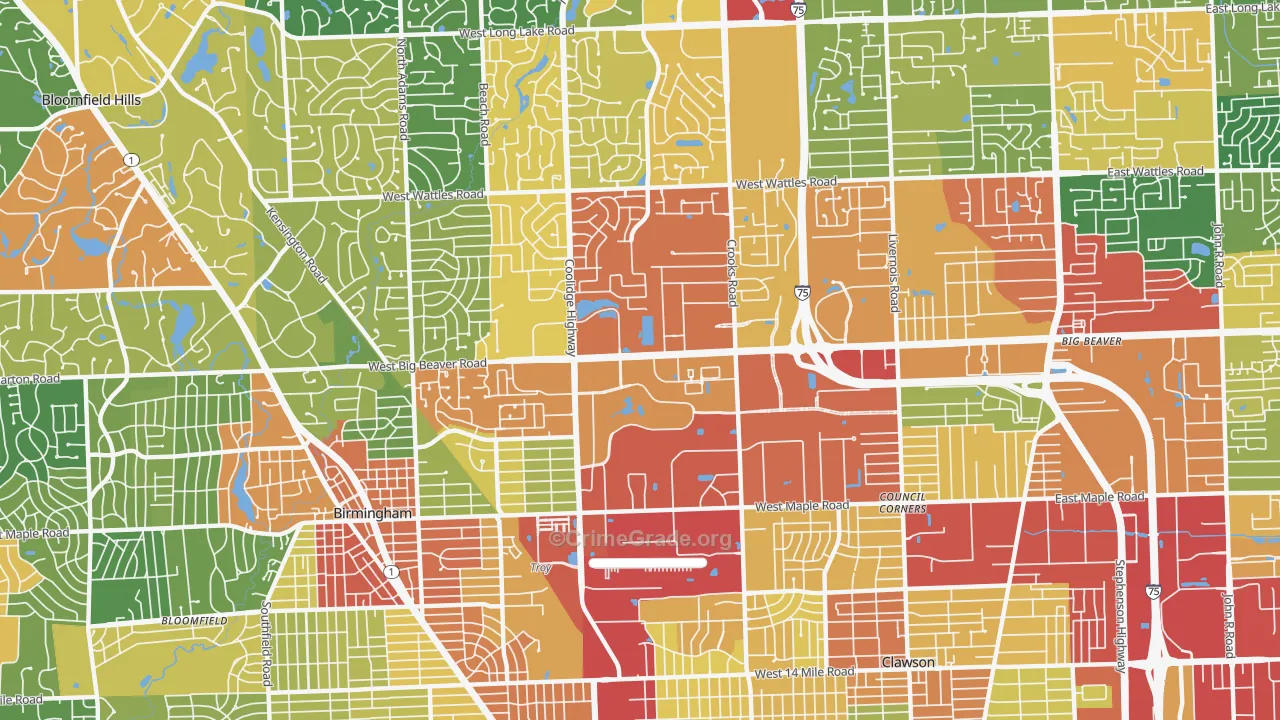 48084, MI Map of Theft Rates