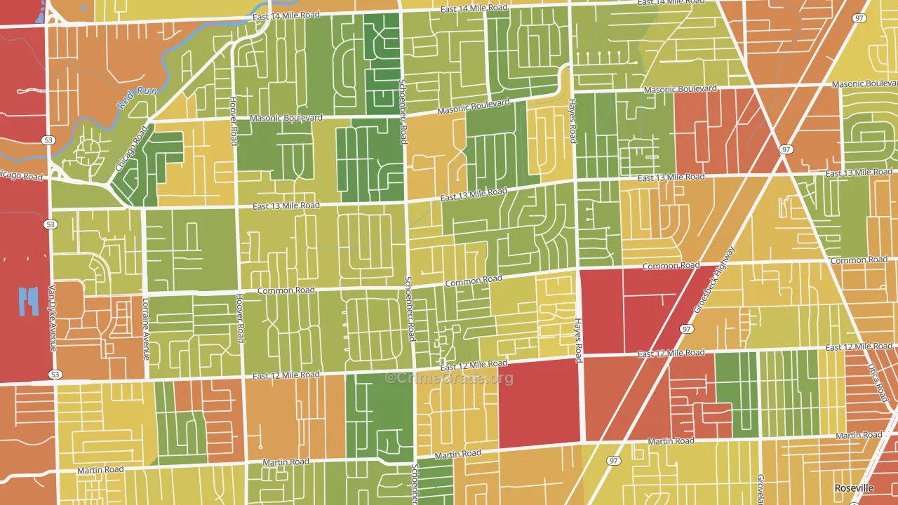 48088, MI Map of Theft Rates