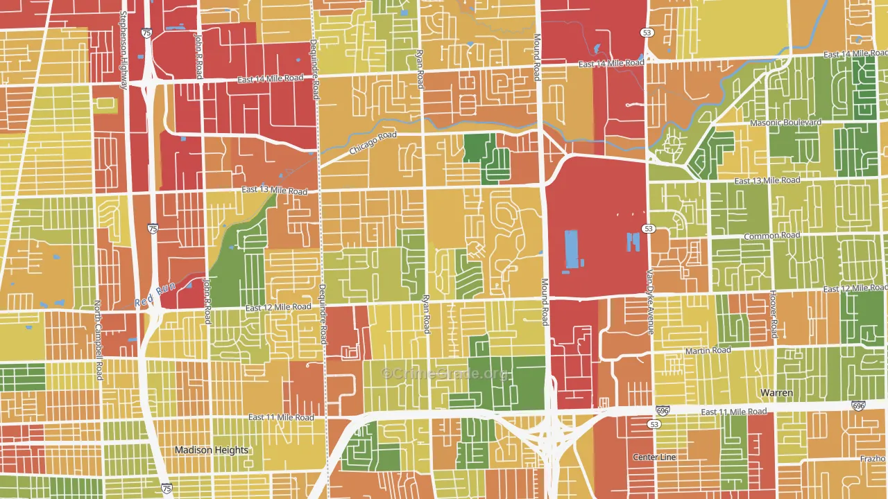 48092, MI Map of Theft Rates