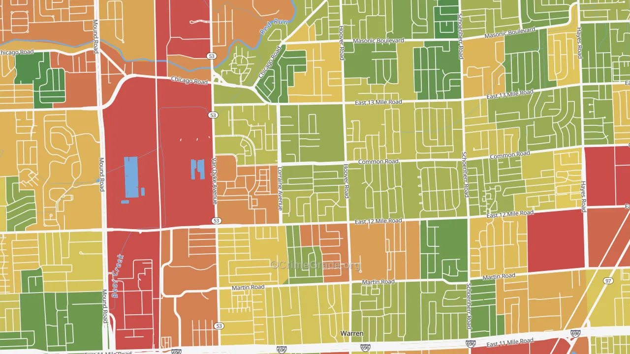 48093, MI Map of Theft Rates