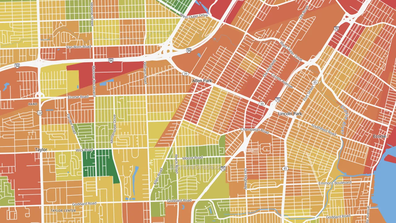 48101, MI Map of Theft Rates