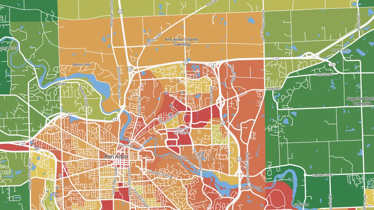 48105, MI Map of Theft Rates
