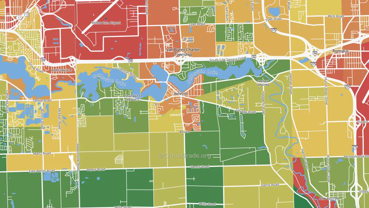 48111, MI Map of Theft Rates