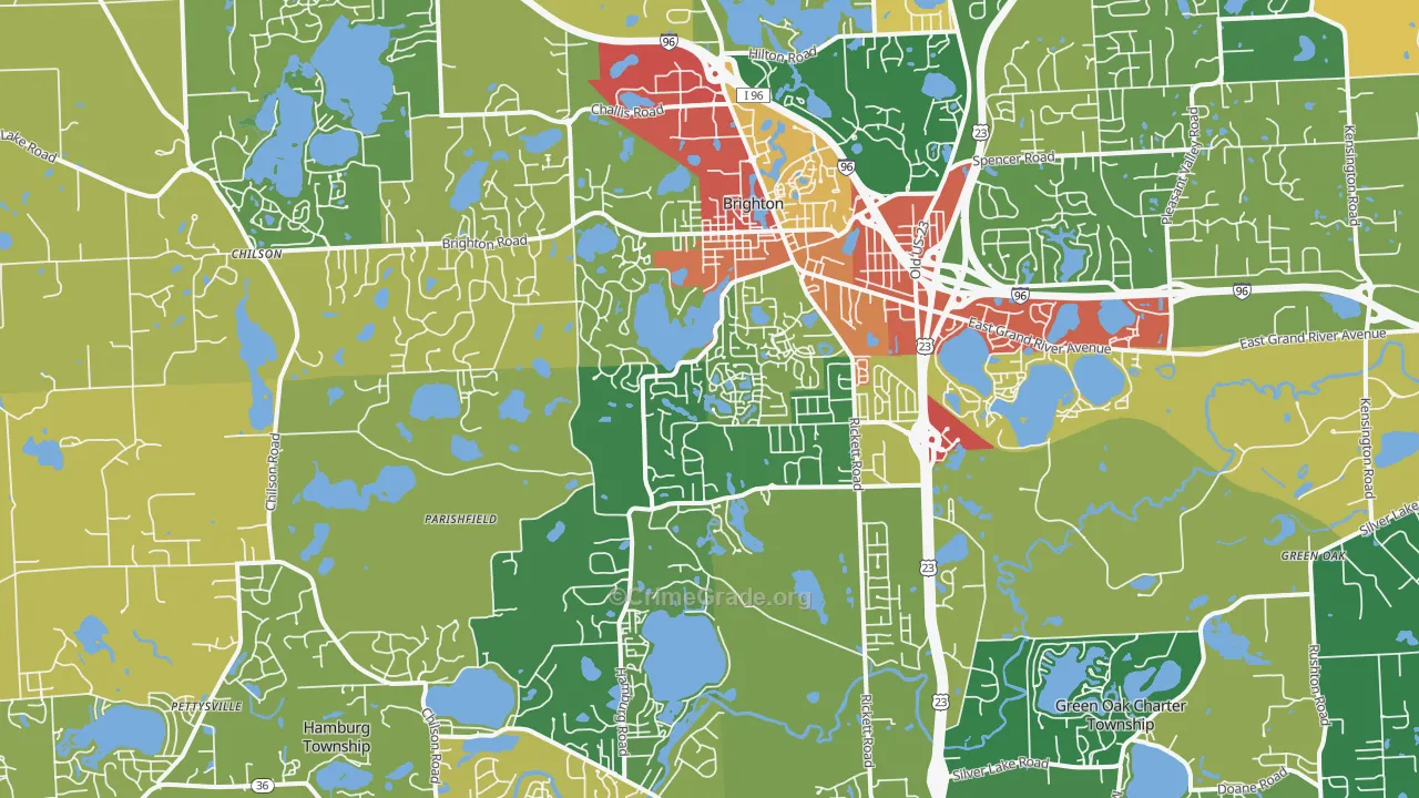 48116, MI Map of Theft Rates