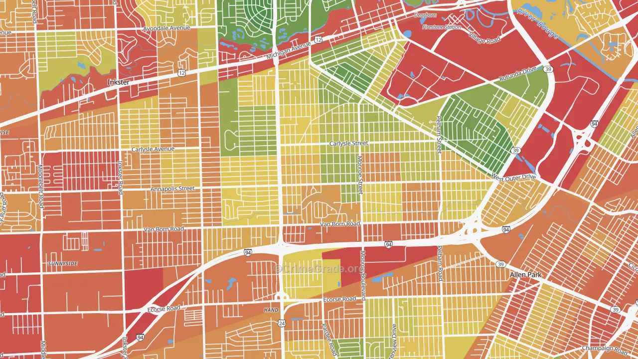 48125, MI Map of Theft Rates