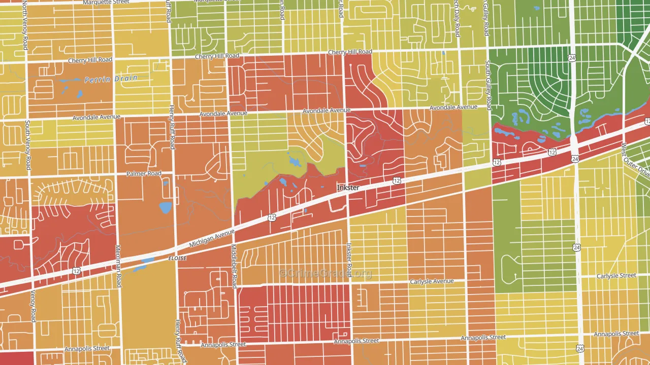 48141, MI Map of Theft Rates