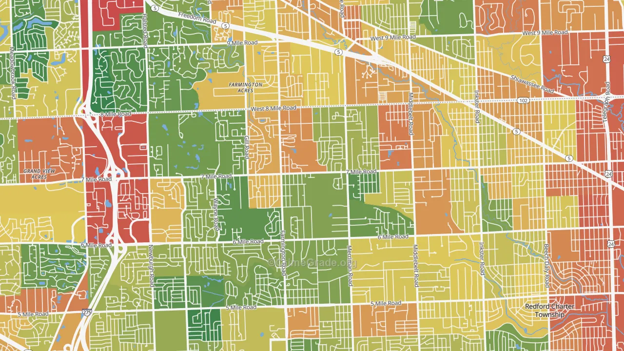 48152, MI Map of Theft Rates