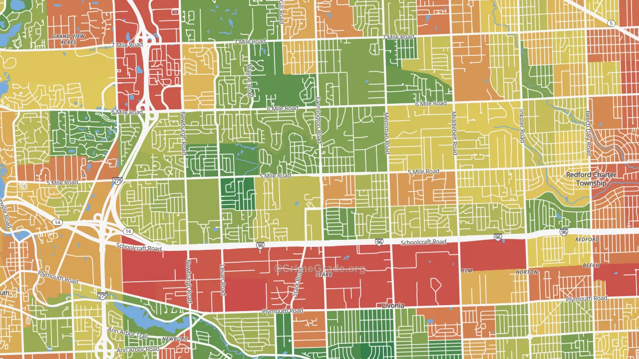 48154, MI Map of Theft Rates