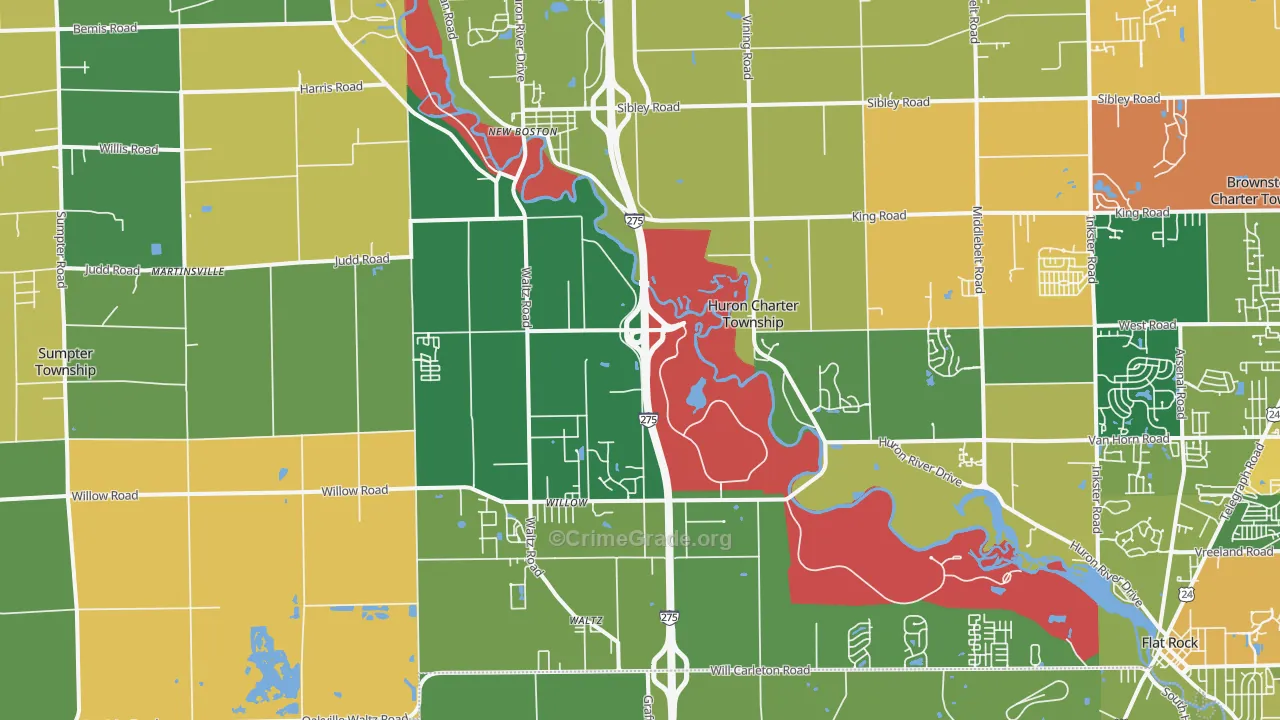 48164, MI Map of Theft Rates