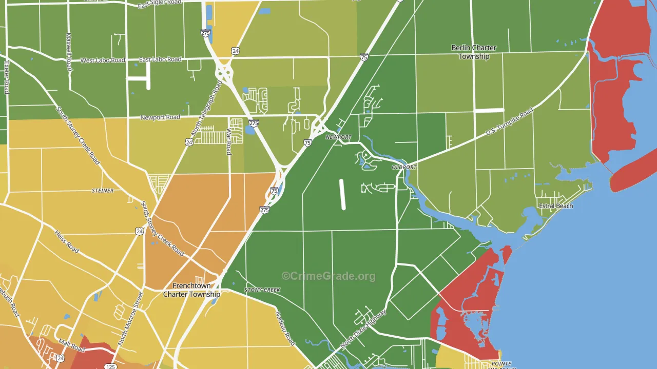 48166, MI Map of Theft Rates