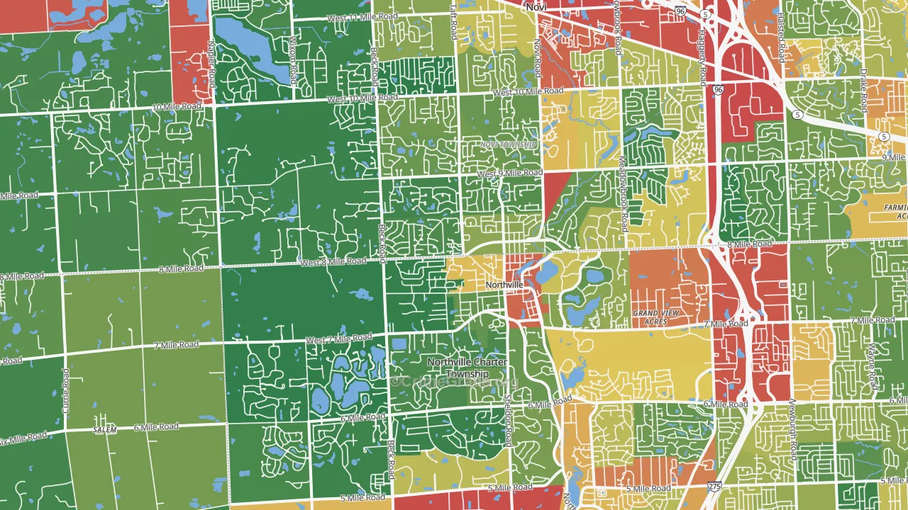 48167, MI Map of Theft Rates