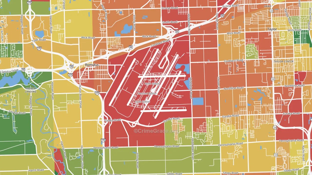 48174, MI Map of Theft Rates