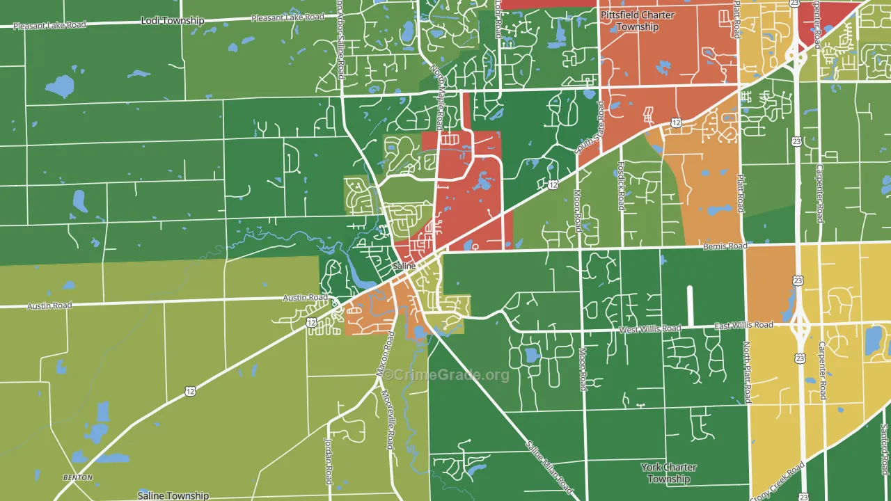 48176, MI Map of Theft Rates