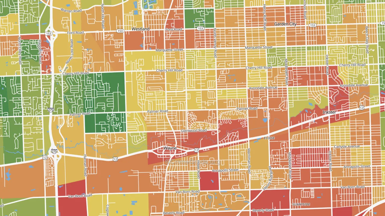 48186, MI Map of Theft Rates