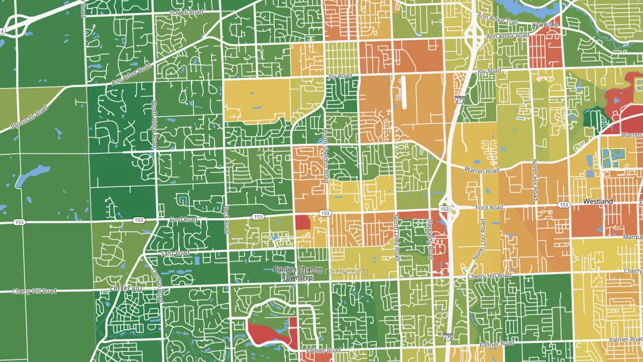48187, MI Map of Theft Rates