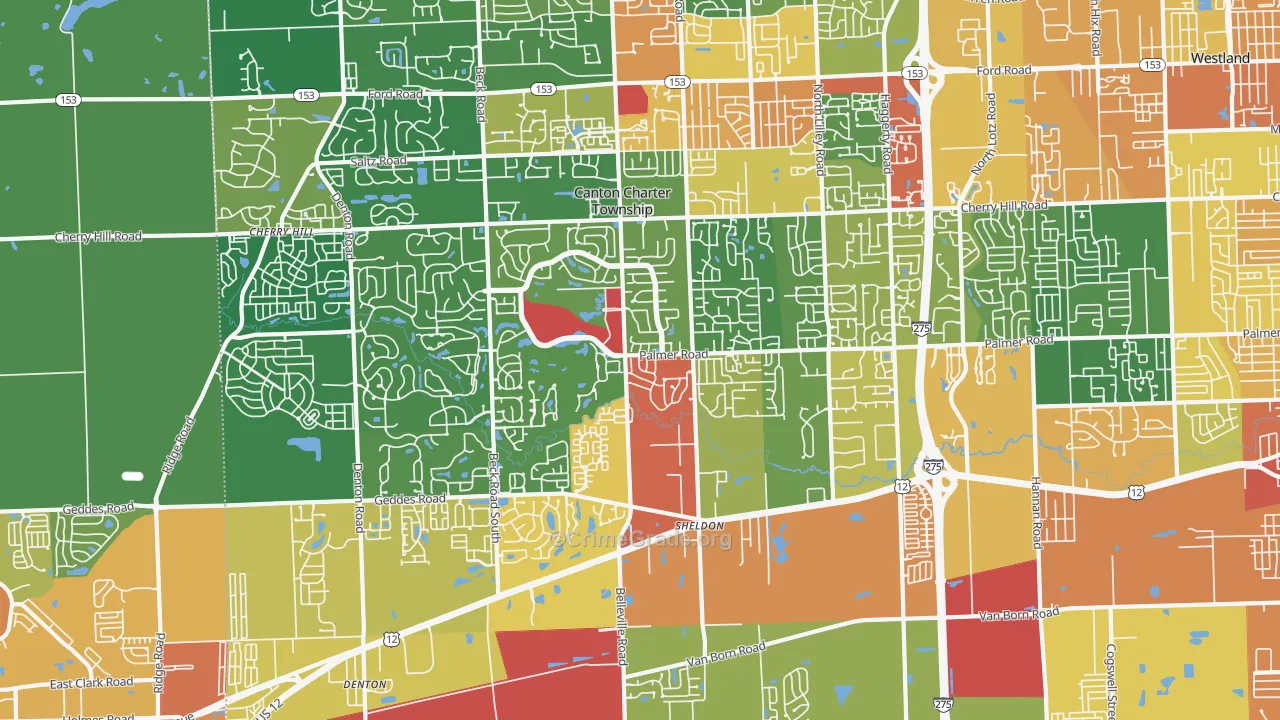 48188, MI Map of Theft Rates