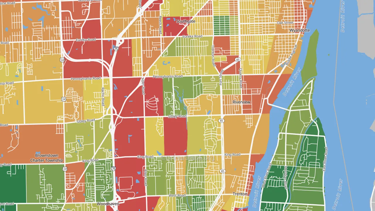 48193, MI Map of Theft Rates