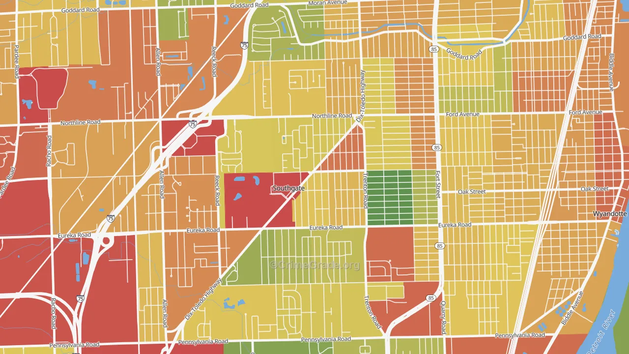 48195, MI Map of Theft Rates