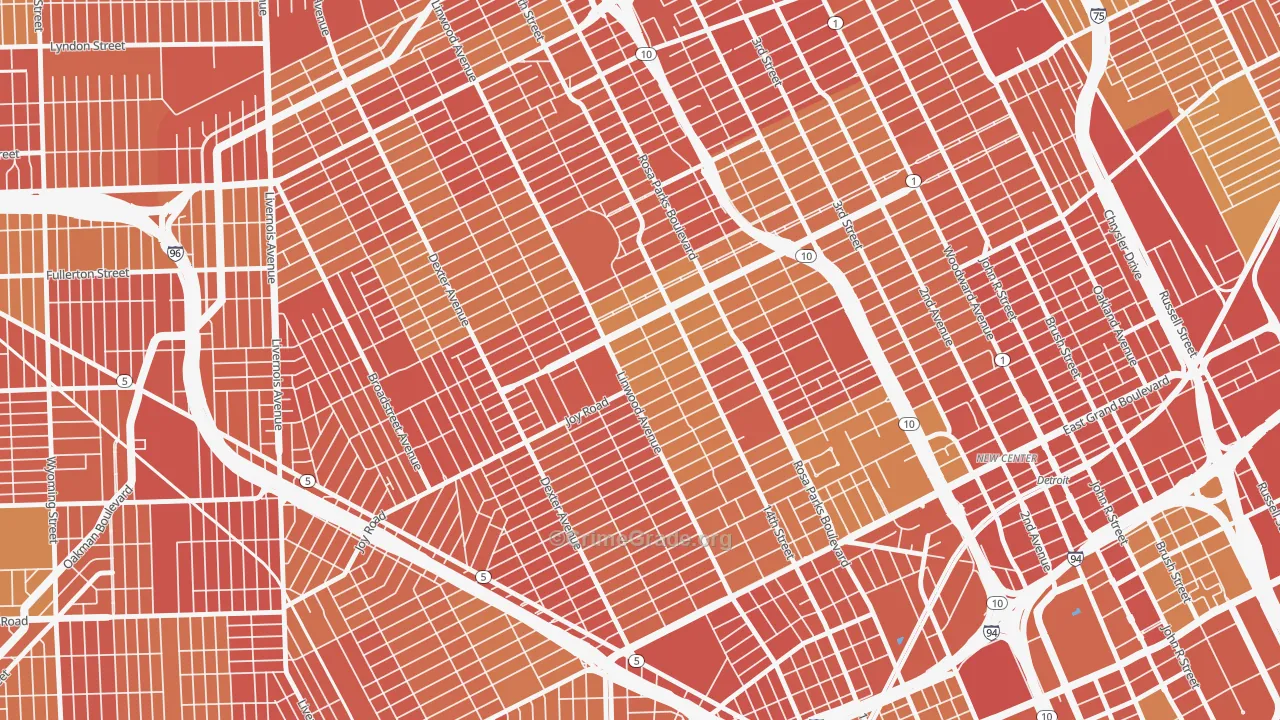 48206, MI Map of Theft Rates