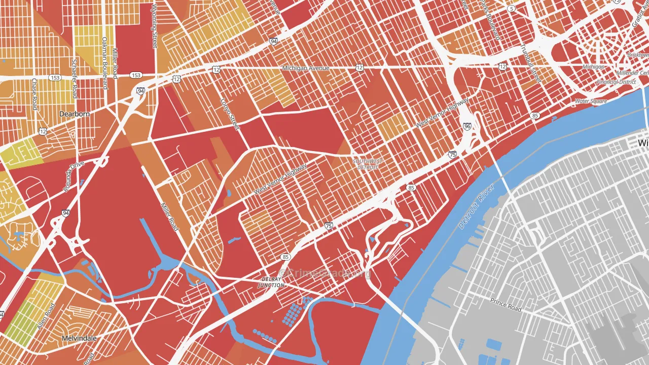 48209, MI Map of Theft Rates