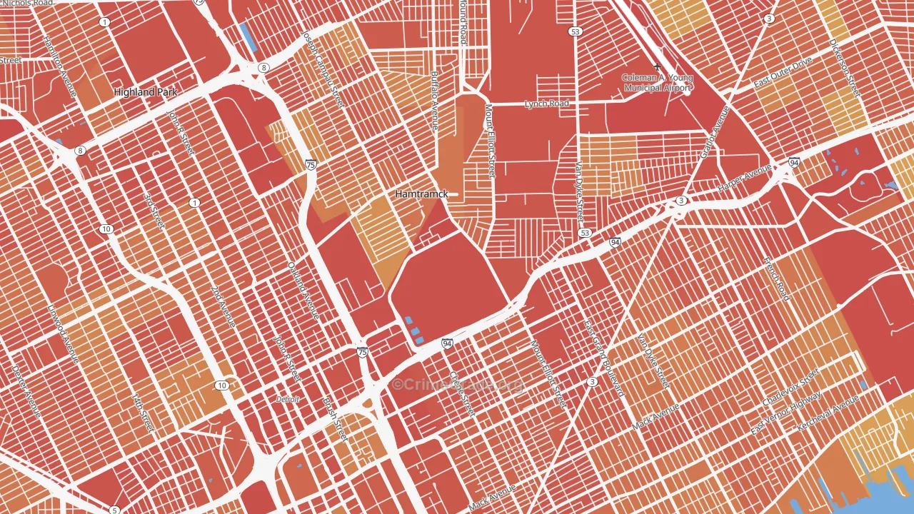 48211, MI Map of Theft Rates