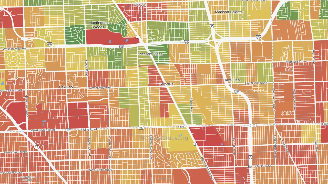 48220, MI Map of Theft Rates