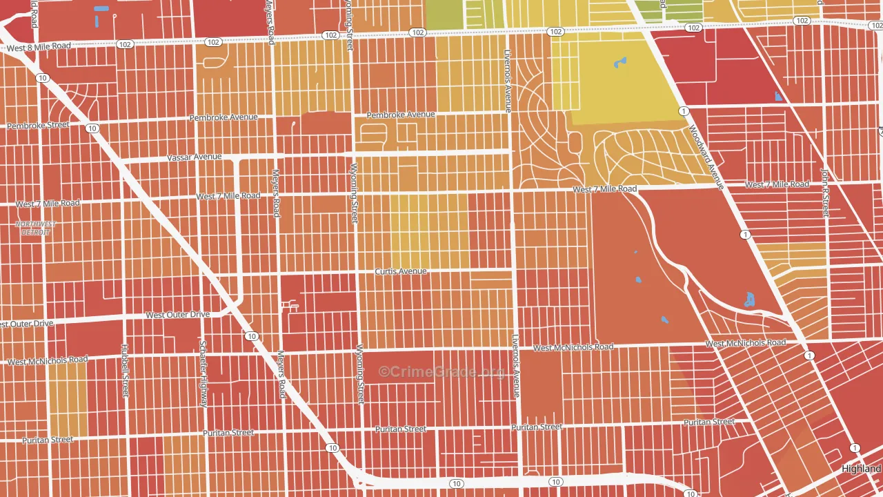 48221, MI Map of Theft Rates