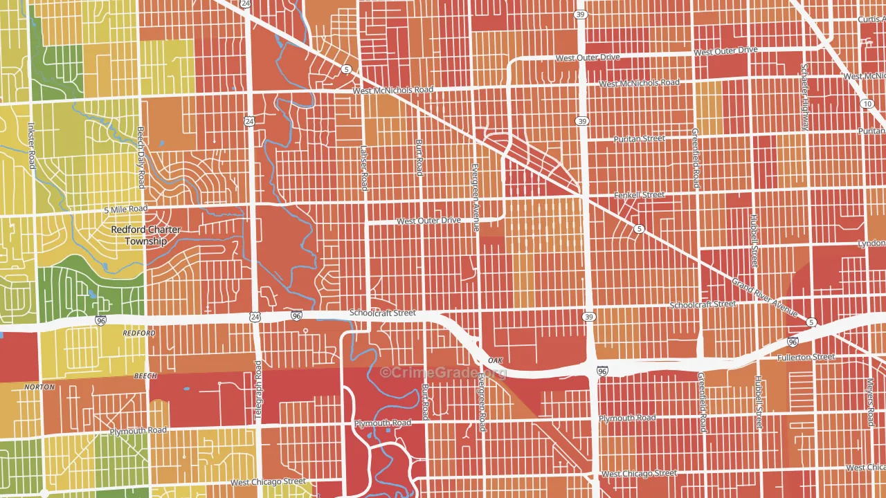 48223, MI Map of Theft Rates