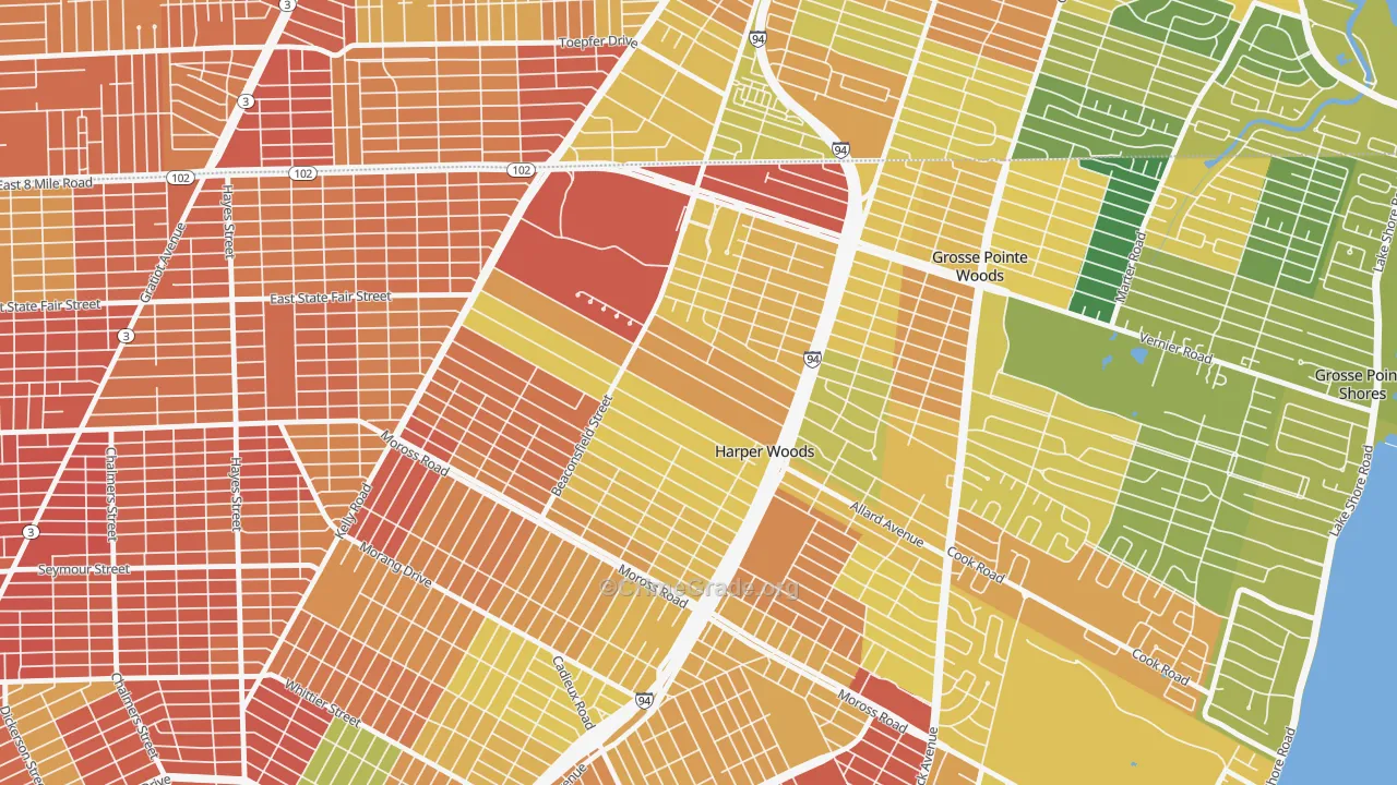 48225, MI Map of Theft Rates