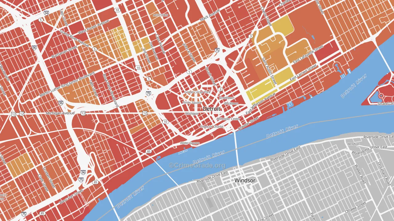 48226, MI Map of Theft Rates
