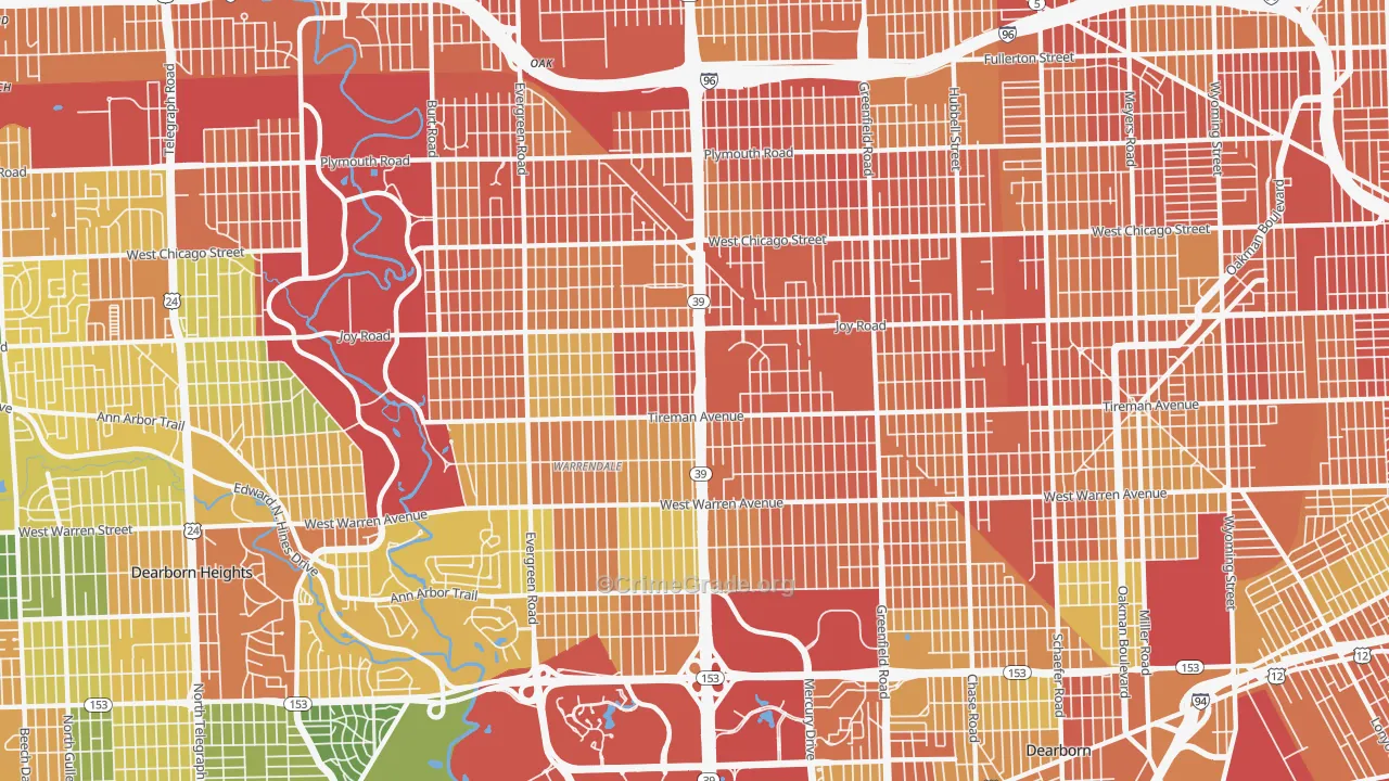48228, MI Map of Theft Rates