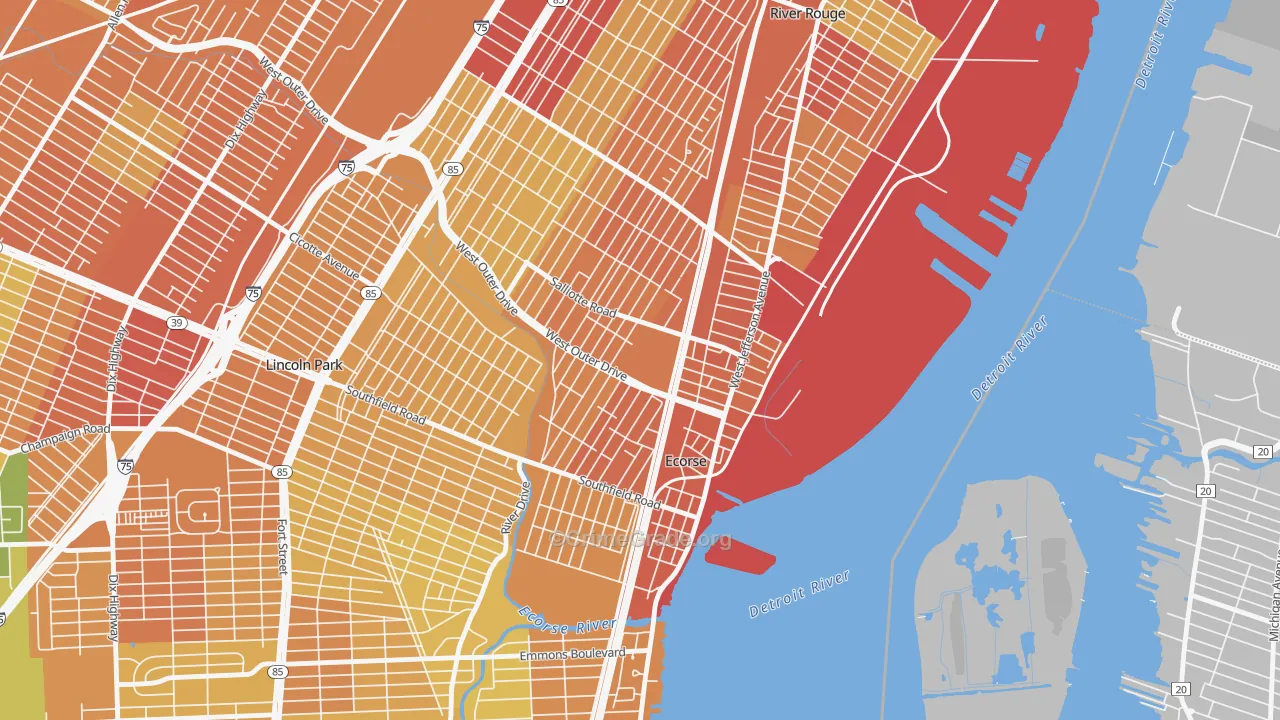 48229, MI Map of Theft Rates