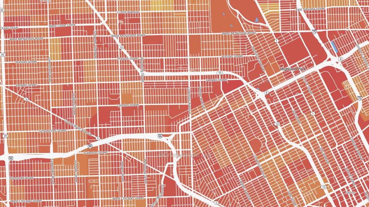 48238, MI Map of Theft Rates