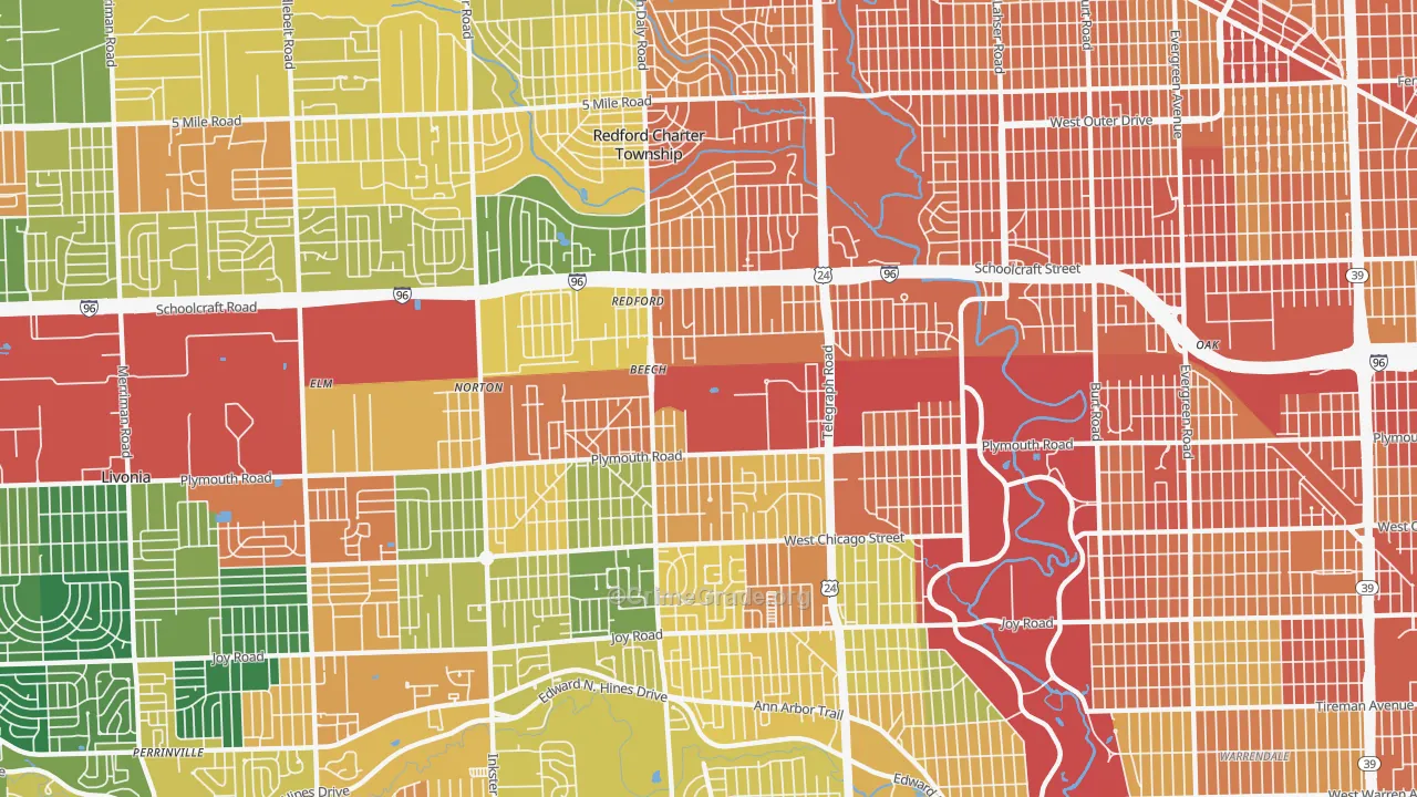 48239, MI Map of Theft Rates