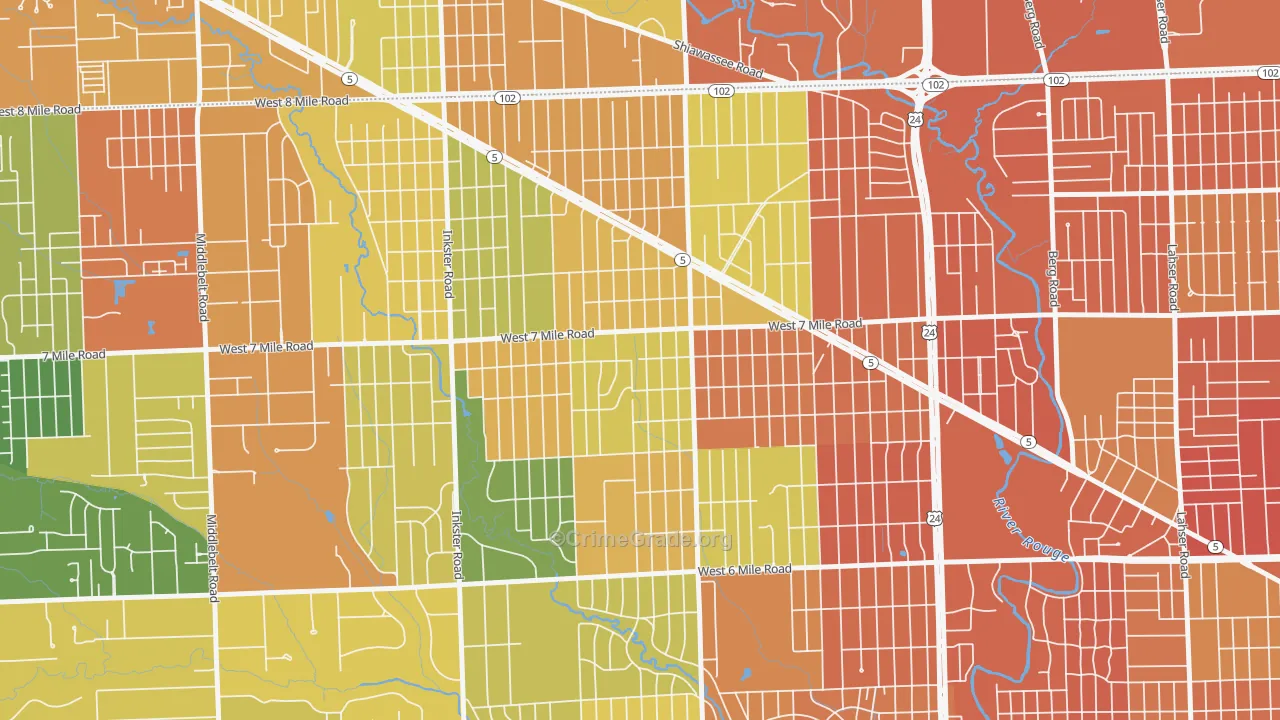 48240, MI Map of Theft Rates