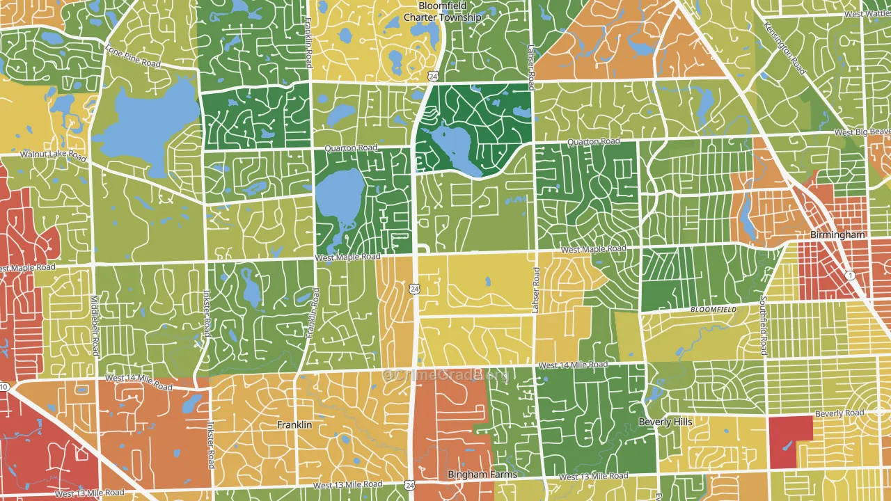 48301, MI Map of Theft Rates
