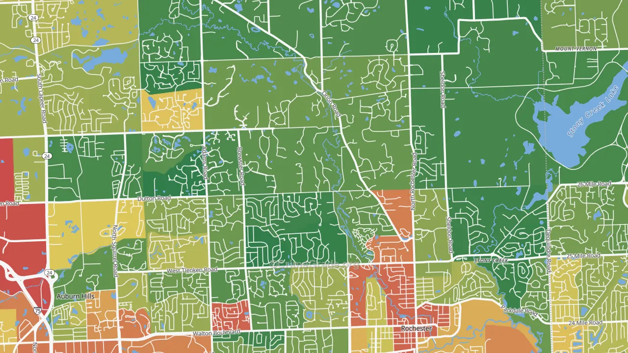 48306, MI Map of Theft Rates