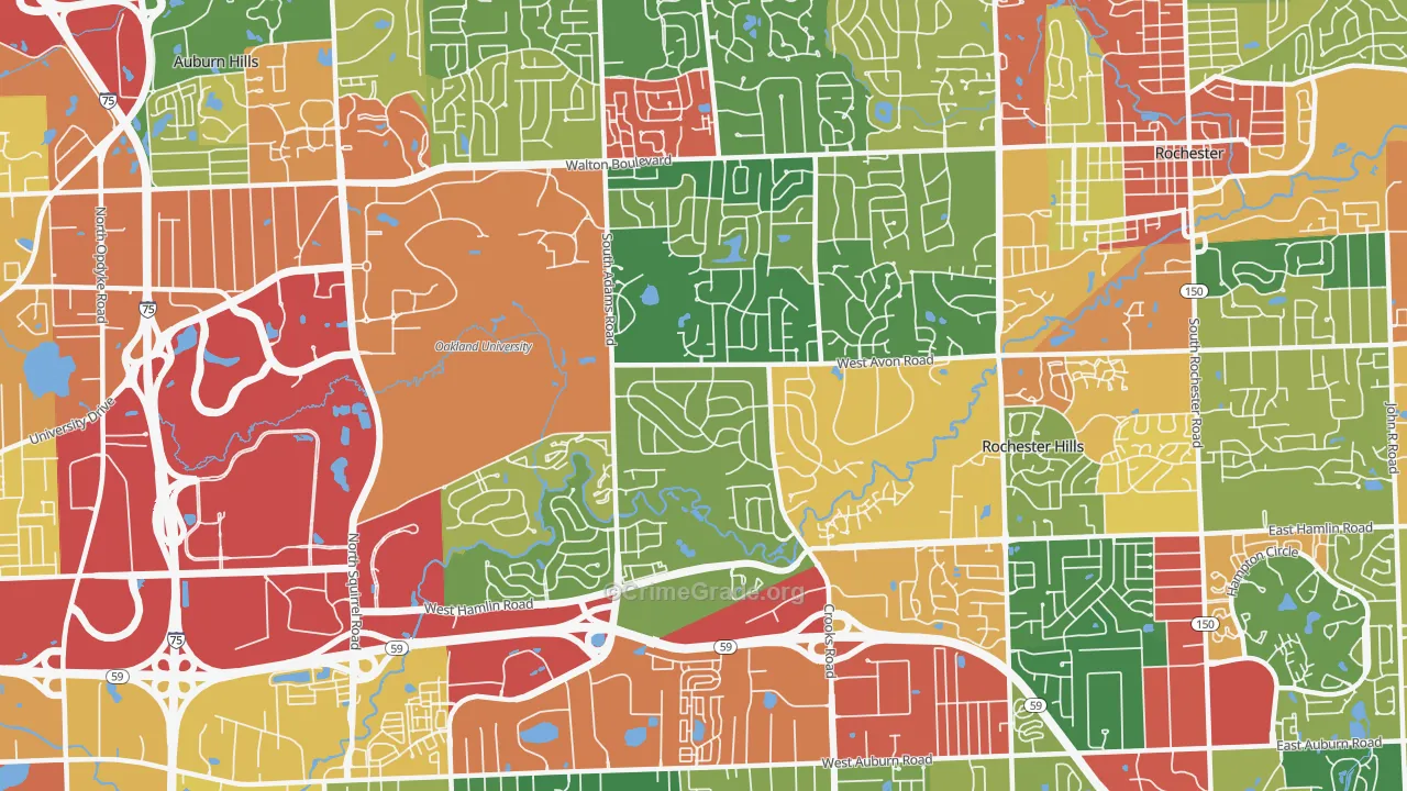 48309, MI Map of Theft Rates