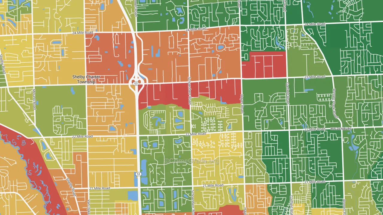 48315, MI Map of Theft Rates