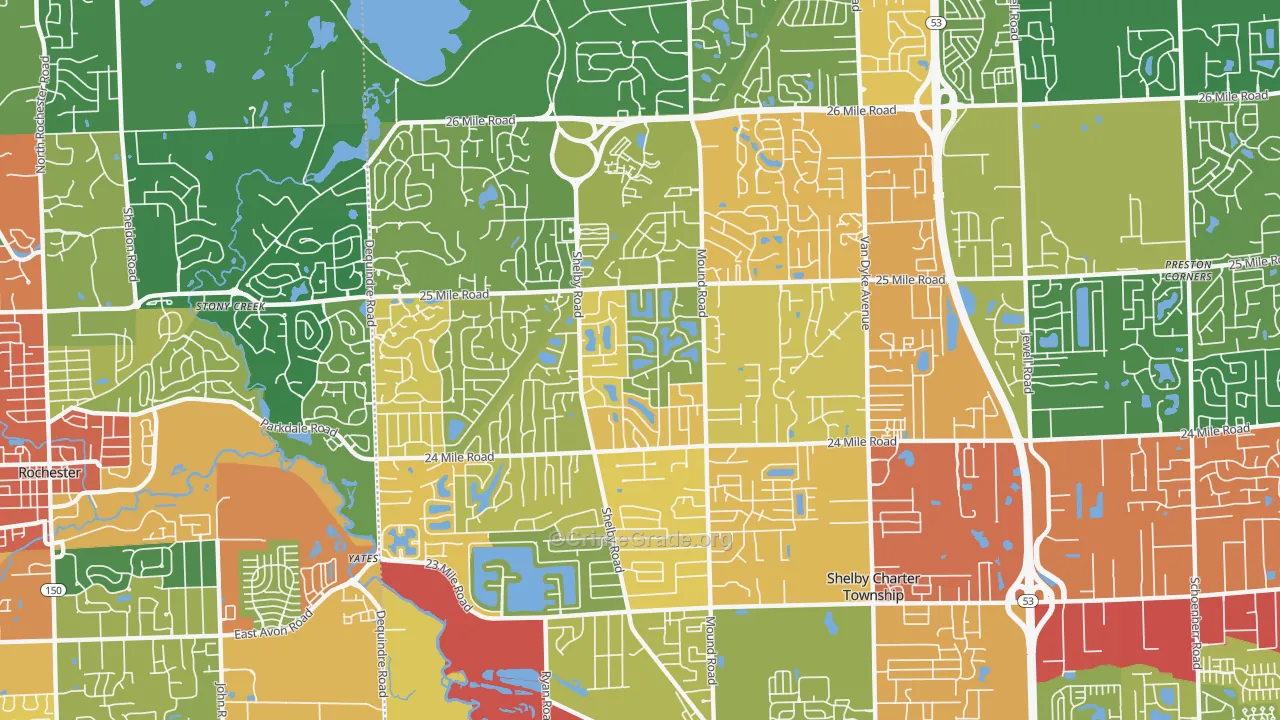 48316, MI Map of Theft Rates