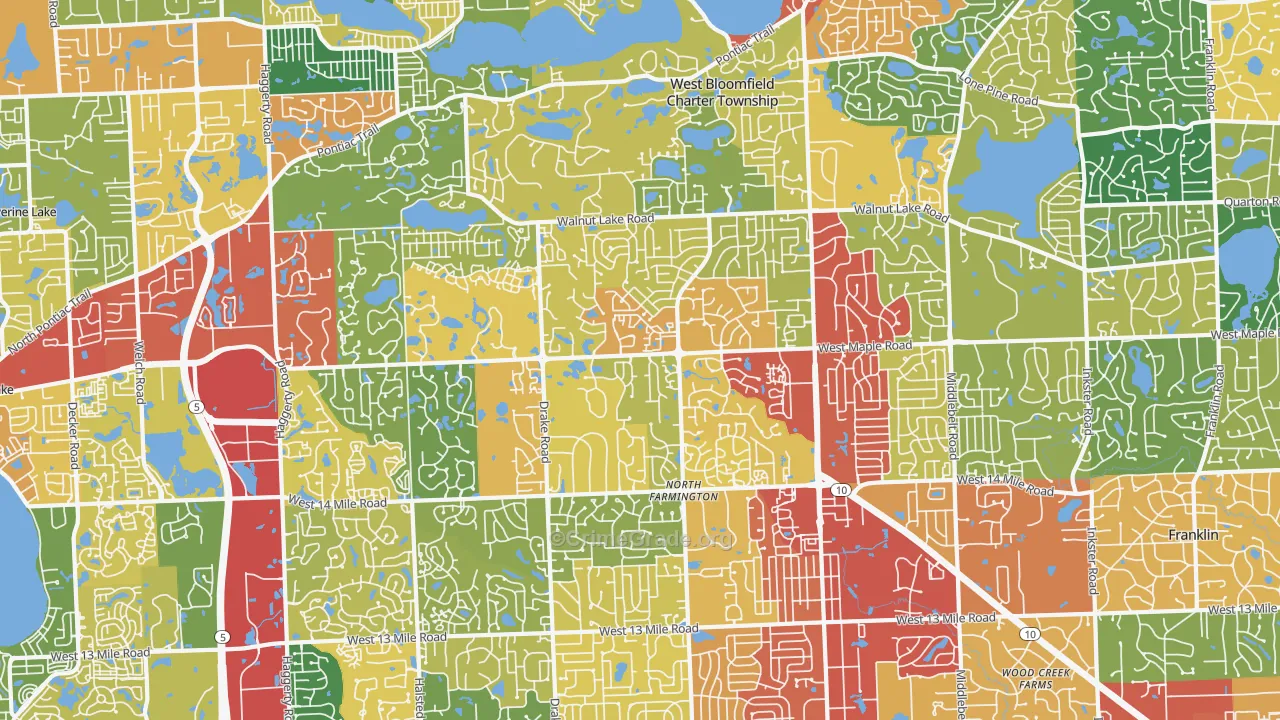 48322, MI Map of Theft Rates