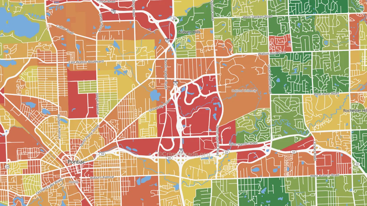 48326, MI Map of Theft Rates