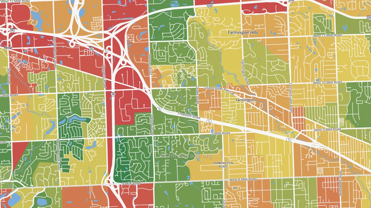 48335, MI Map of Theft Rates