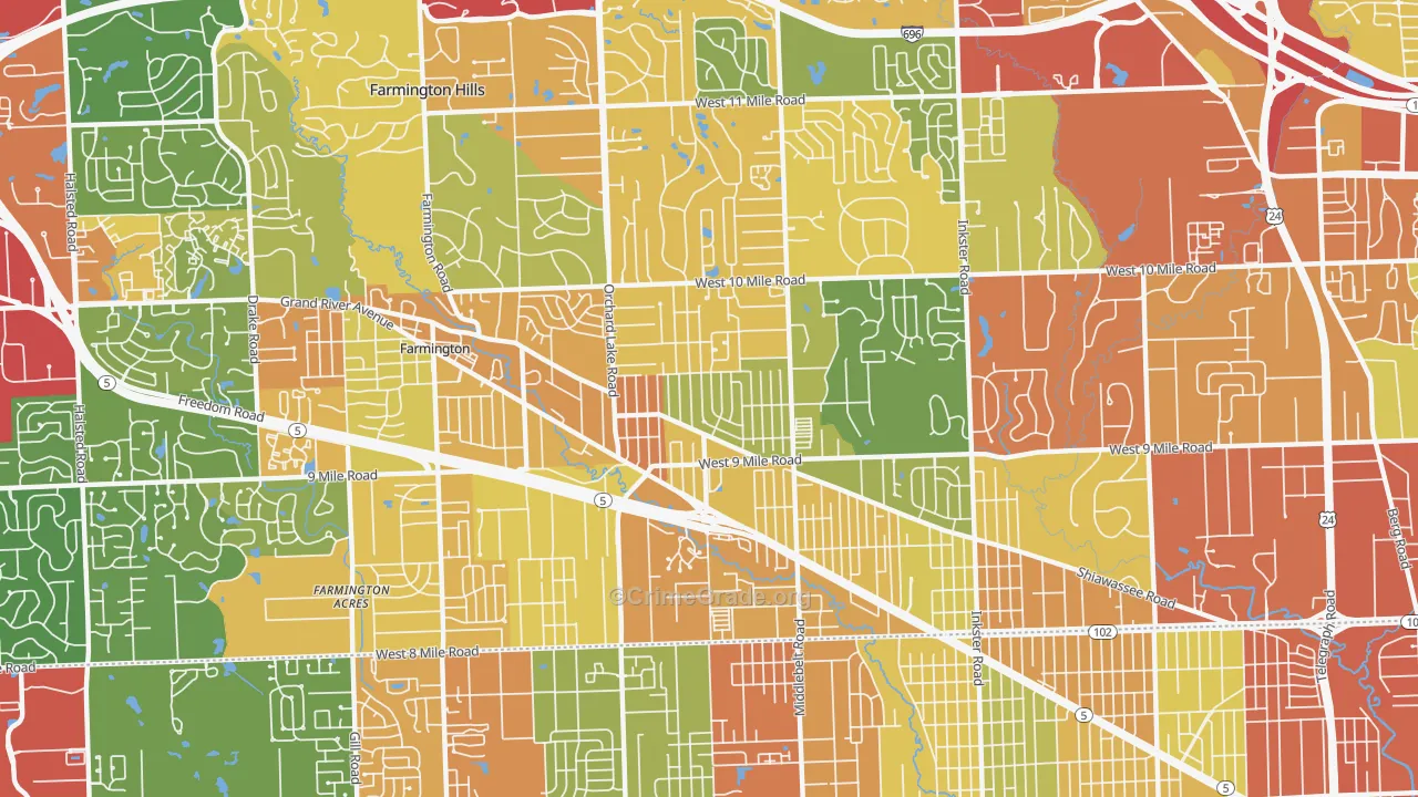 48336, MI Map of Theft Rates