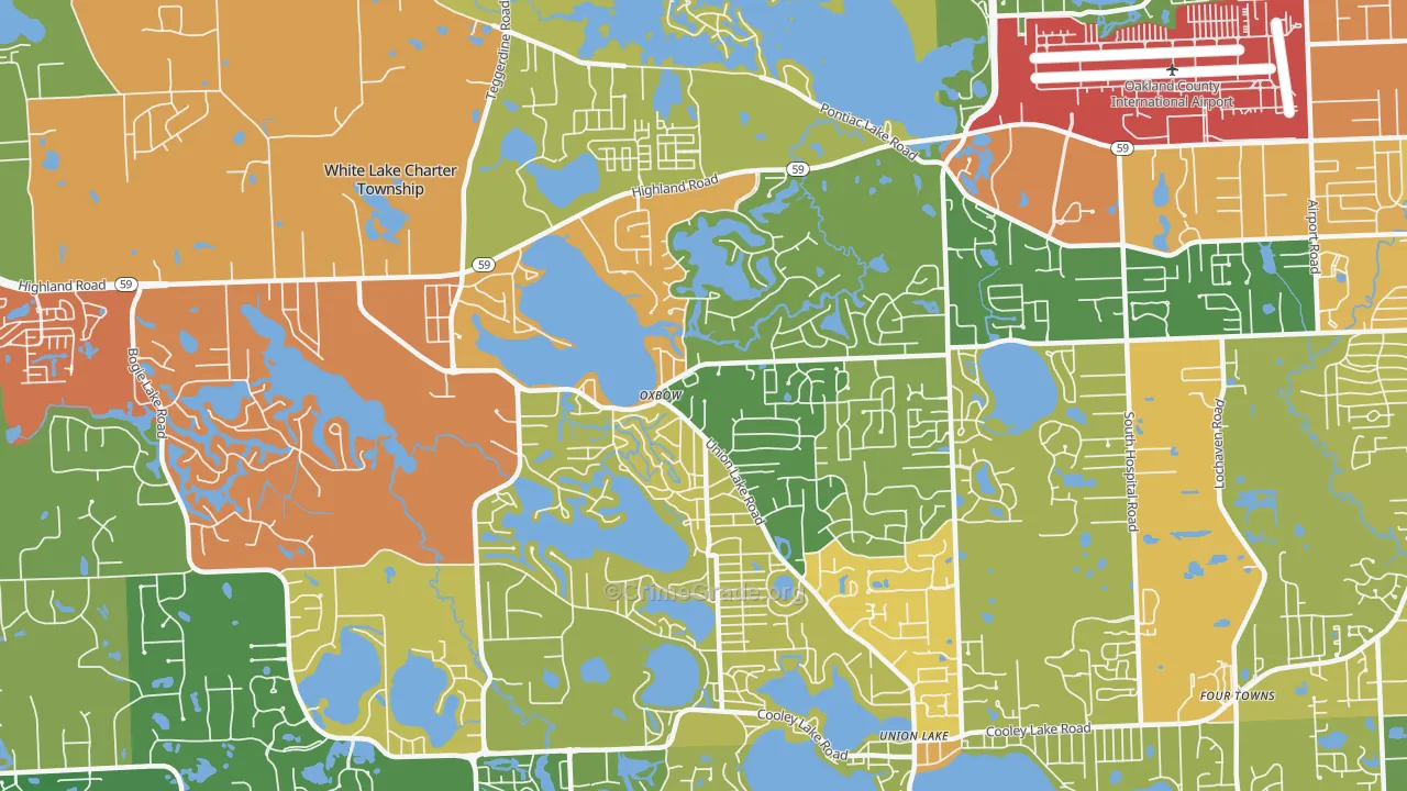 48386, MI Map of Theft Rates