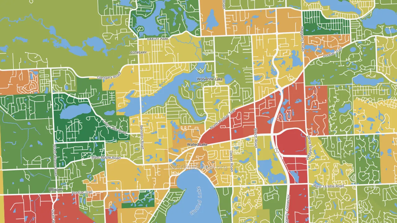 48390, MI Map of Theft Rates