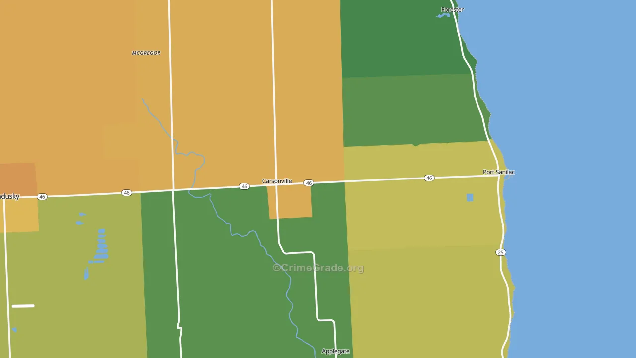 48419, MI Map of Theft Rates