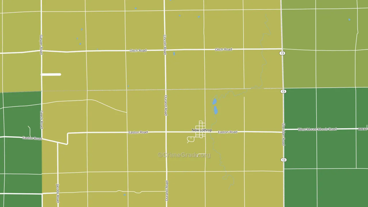 48460, MI Map of Theft Rates