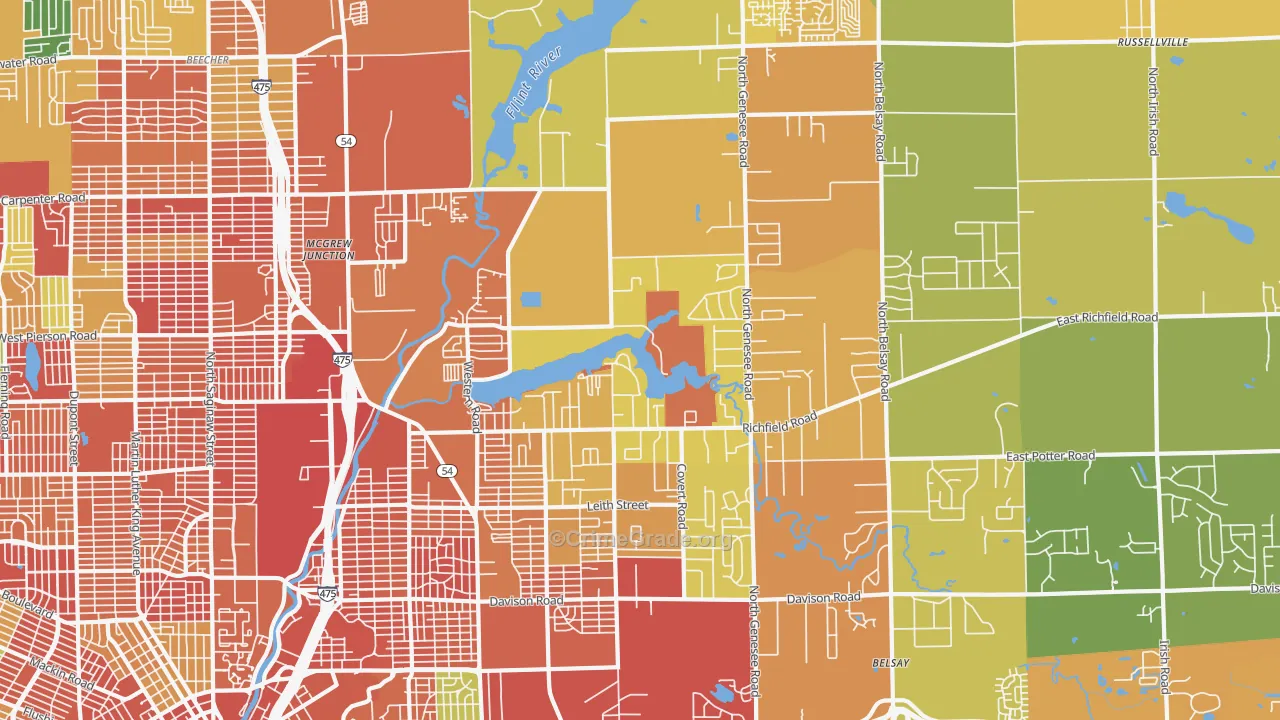 48506, MI Map of Theft Rates