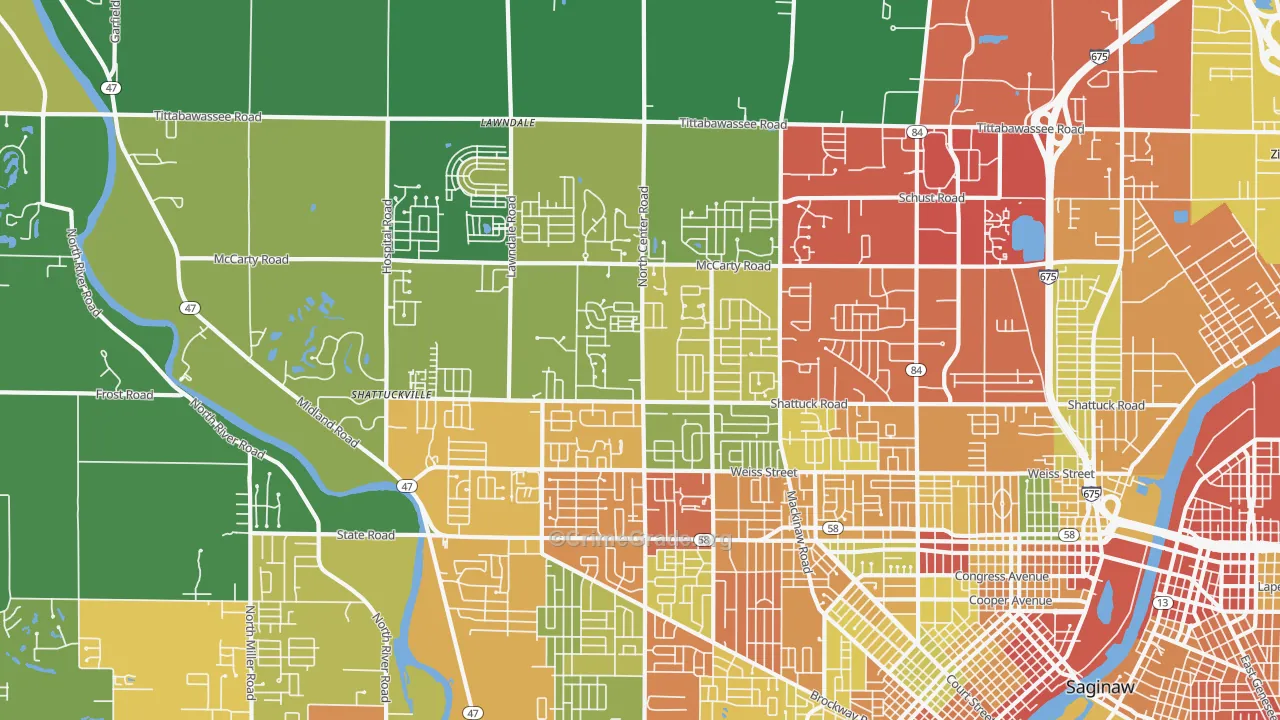 48603, MI Map of Theft Rates